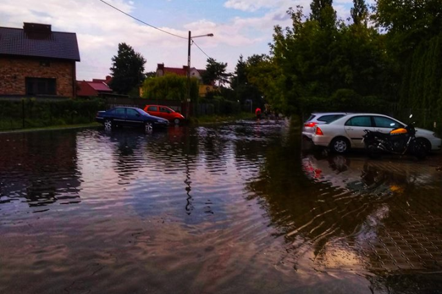 water on road